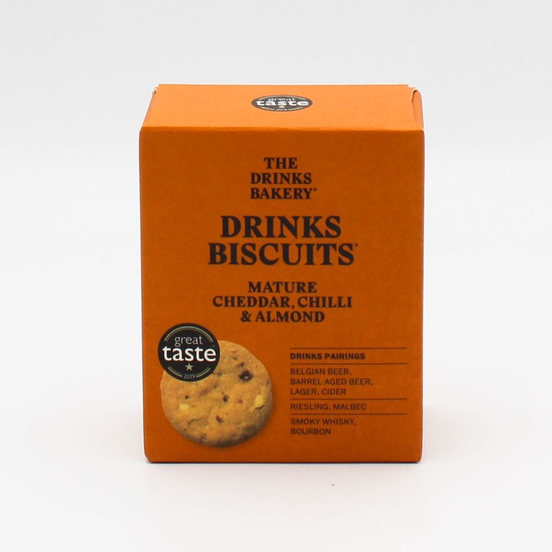 Drinks Biscuits Mature Cheddar, Chili, Almond 1