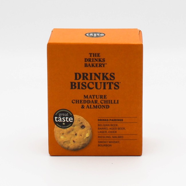Drinks Biscuits Mature Cheddar, Chili, Almond